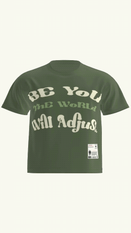 "BE YoU"- GREEN BOXY TEE